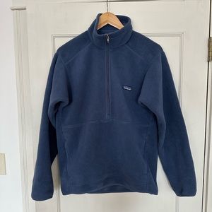 Patagonia blue fleece quarter zip